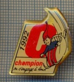 1660 INSIGNA SPORTIVA -SPORTURI DE IARNA - LITERA ,,C&quot; DIN CHAMPION 1992 -ON S&#039;ENGAGE A FOND -starea care se vede
