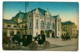 614 - ARAD, Railway Station, carriages - old postcard - used - 1913, Circulata, Printata