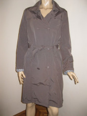 Trench coat , trench , trenci dama , pardesiu impermeabil griege Street One , masura 38 sau S/M foto