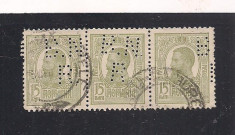 No(08)timbre-Romania 1908-L.P.66- Carol I gravate -PERFIN B.N.R.-10 bani foto