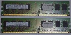 4 GB DDr2 2*2GB DDR2 800 /533/ 667 Samsung M378T5663QZ3-CF7 Pret Redus foto