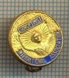 1653 INSIGNA INTERESANTA - SOROPTIMIST -INTERNATIONAL -ORGANIZATIE NONGUVERNAMENTALA A FEMEILOR -starea care se vede