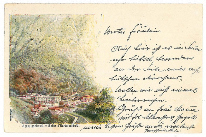 524 - Baile HERCULANE, Litho - old postcard - used - 1899