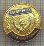 1637 INSIGNA INTERESANTA - SOROPTIMIST -INTERNATIONAL -ORGANIZATIE NONGUVERNAMENTALA A FEMEILOR -starea care se vede