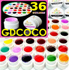 Kit Set 36 Gel Geluri Color Colorate 5ml/8g GD COCO foto