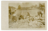 842 - ETHNIC, PORT POPULAR, odihna la camp - old postcard real PHOTO - unused, Necirculata, Fotografie