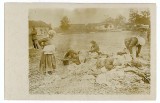 842 - ETHNIC, PORT POPULAR, odihna la camp - old postcard real PHOTO - unused