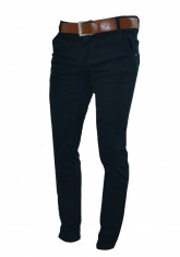 Pantaloni Tip Zara Men - Eleganti - Bleumarin - Din Bumbac - Toate Masurile A87 foto