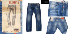 ALCOTT Jeans Italia &amp;quot;SLIM FIT Paint Jeans&amp;quot;- Blugi Barbati, Marime W 32/33 foto