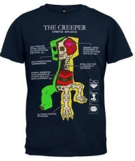 Tricou Minecraft Creeper Anatomy Marimea Xl foto