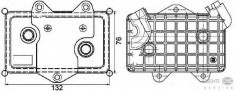 Radiator ulei, ulei motor MERCEDES-BENZ C-CLASS limuzina C 250 Turbo-D - HELLA 8MO 376 726-041 foto