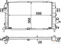 Radiator, racire motor OPEL ASTRA H Van 1.7 CDTI - HELLA 8MK 376 781-041 foto