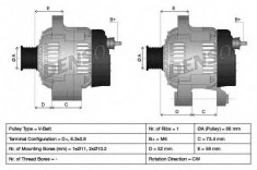 Generator / Alternator FORD FIESTA 0.9 - DENSO DAN616 foto