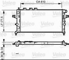 Radiator, racire motor OPEL ASTRA G limuzina 1.7 TD - VALEO 732550 foto