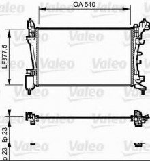 Radiator, racire motor OPEL CORSA D 1.4 - VALEO 735097 foto