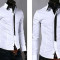 Camasa casual slim fit alba cravata nu ck d&amp;g dsquared armani boss