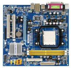 Kit placa de baza Gigabyte GA-M61PME-S2 - DDR2, SATA2, PCI-E, video - socket AM2 + procesor AMD Athlon 64 impecabil - ofer PROBA !!! foto