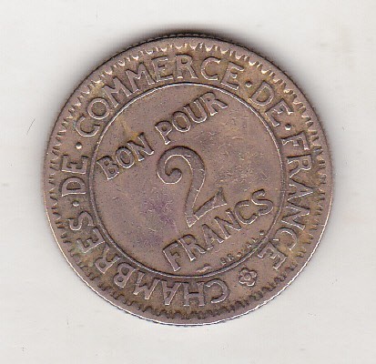 bnk mnd Franta 2 franci 1922