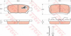 placute frana MITSUBISHI LANCER EX limuzina 1.6 - TRW GDB3341 foto