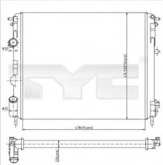 Radiator, racire motor DACIA LOGAN 1.4 MPI LPG - TYC 728-0010 foto