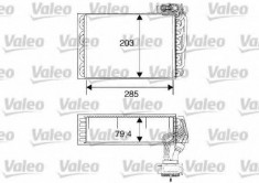 evaporator,aer conditionat PEUGEOT 405 Mk II 2.0 16V - VALEO 817093 foto