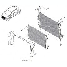 DEFLECTOR RADIATOR RACIRE MOTOR DACIA LOGAN SANDERO 1.4 1.6 1.6 16V 2009-2011 foto