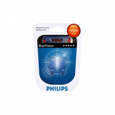 BEC FARA SOCLU W5W 12V BLUE VISION SET 2 buc PHILIPS foto