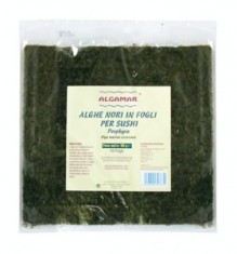 Alge nori (Porphyra umbilicalis) pentru sushi raw 30g - 10 folii. Algamar foto