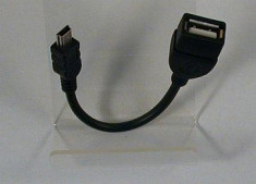 Cablu OTG Mufa Mini USB pe conectarea la orice dispozitiv pe USB - Tablete / Mosuri / Stikuri NET / WEBCAM / Telefoane / Android / Windows foto