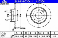 Disc frana MITSUBISHI COLT VII 1.5 - ATE 24.0110-0304.1 foto