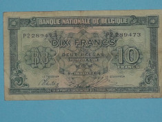 Begia 10 Francs 1943 VF foto