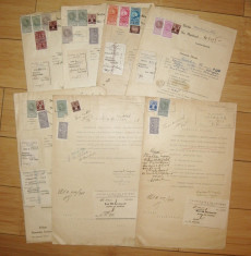 Lot 7 acte documente fiscalizate timbru local Bucuresti 1938 foto
