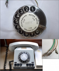 disc rotativ telefon german RFT / DDR, de colectie sau utilizabil foto