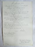 RARITATE!!! BREVET MIHAI I ORDINUL COROANA ROMANIEI IN GRAD DE CAVALER DIN 14 IULIE 1942