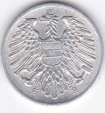 Moneda Austria 2 Groschen 1954 - KM#2876 VF+