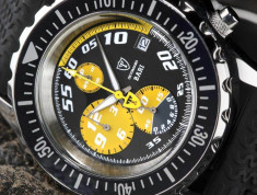 Ceas diver , tip LUX - SPORT DETOMASO Chronograph, mecanism japonez CITIZEN-MIYOTA ( design ROLEX ) WATER RESISANT : 20 ATM = 200m pt. INOT ~ ! ! foto