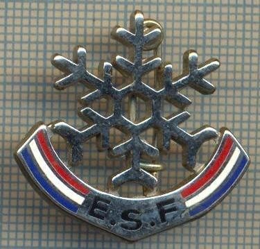 1712 INSIGNA SPORTURI DE IARNA - E.S.F. - SCOALA DE SKI FRANCEZA -starea care se vede foto