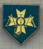 1715 INSIGNA SPORTIVA - FOTBAL - AJA (CLUBUL AJA AUXERRE, FRANTA?) (CRUCE DE MALTA) -starea care se vede