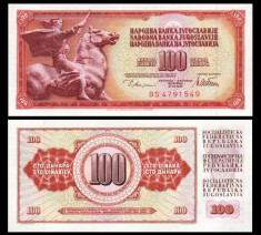 iugoslavia 100 Dinari 1986 unc foto