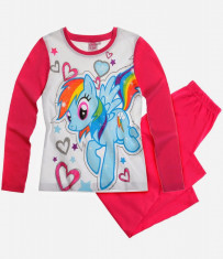 Pijama lunga 2-8 ani WS96957 alb-fucsia - My Little Pony foto