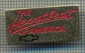 1750 INSIGNA - THE HEARTBEAT OF AMERICA - SIGLA CHEVROLET - starea care se vede foto