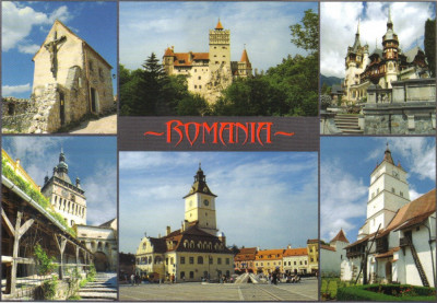 Carte Postala Romania CP RO007 - Colaj monumente Transilvania foto