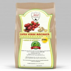 Cafea verde proaspat macinata cu ghimbir pentru slabit 250g. foto