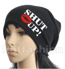 Caciula/Fes SUPER HOT FASHION model lasat pe spate, SHUT UP !, UNISEX, 100% EXCLUSIV ! foto