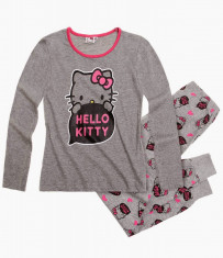 Pijama fetite 8-14 ani - Hello Kitty 96374 - gri foto