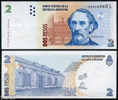 argentina 2 Pesos 2002 unc foto