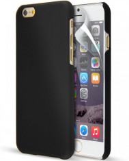 Husa iPhone 6 4.7&amp;quot; Neagra Hybrid + Folie Ecran Cadou foto