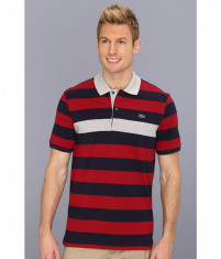 barbati Lacoste Short Sleeve Bar Stripe Polo Shirt | 100% original | Livrare cca 10 zile lucratoare | Aducem pe comanda orice produs din SUA foto