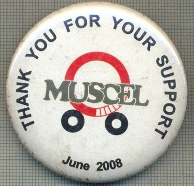 1796 INSIGNA TEMATICA AUTOMOBILISTICA -MUSCEL - THANK YOU FOR YOUR SUPPORT -JUNE 2008 -starea care se vede foto