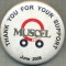 1796 INSIGNA TEMATICA AUTOMOBILISTICA -MUSCEL - THANK YOU FOR YOUR SUPPORT -JUNE 2008 -starea care se vede